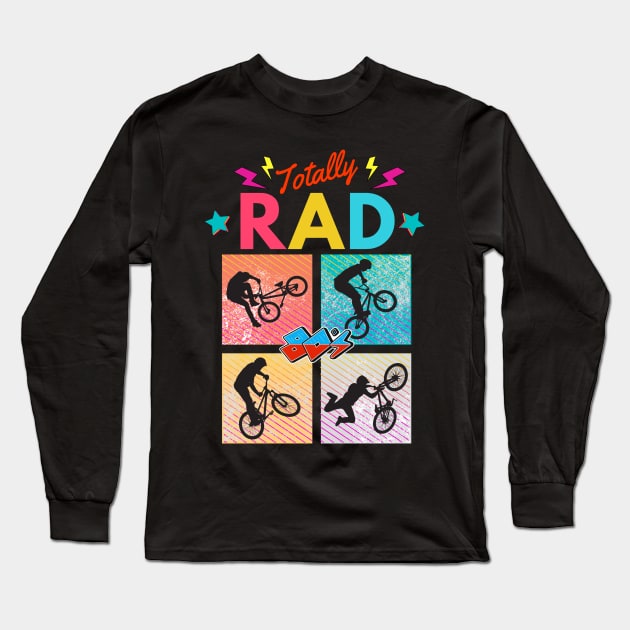 Totally Rad Long Sleeve T-Shirt by sticker happy